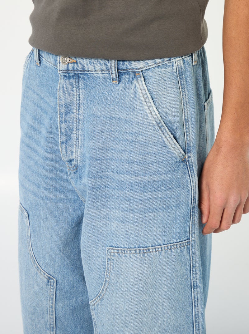 Pantalon Baggy fit denim Bleu - Kiabi