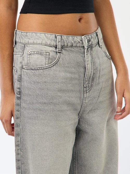 Pantalon baggy taille basse à 5 poches - Kiabi