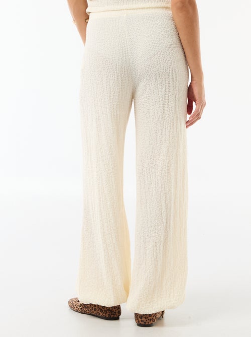 Pantalon balloon en maille crinkle - Kiabi