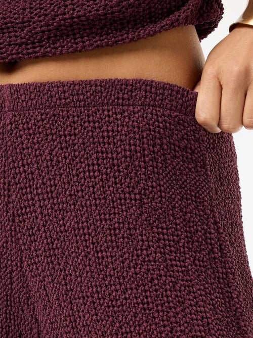 Pantalon balloon en maille crinkle - Kiabi