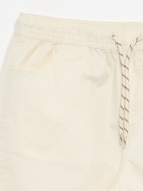 Pantalon barrel fit avec cordons de serrage - Kiabi