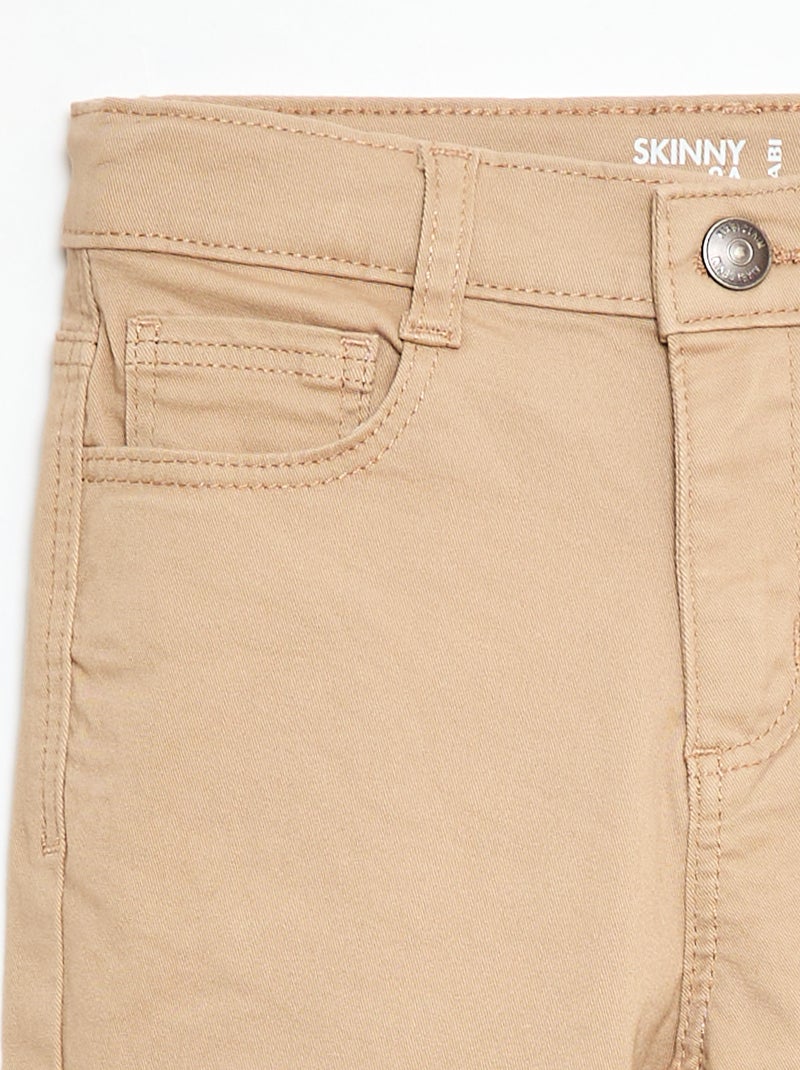 Pantalon basique skinny Beige - Kiabi