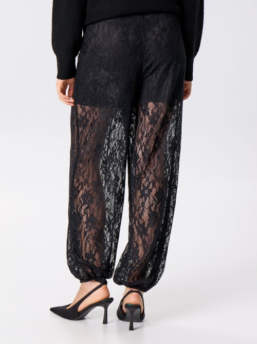 Pantalon boule en dentelle - Kiabi