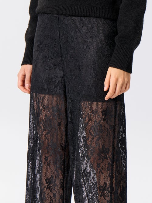 Pantalon boule en dentelle - Kiabi