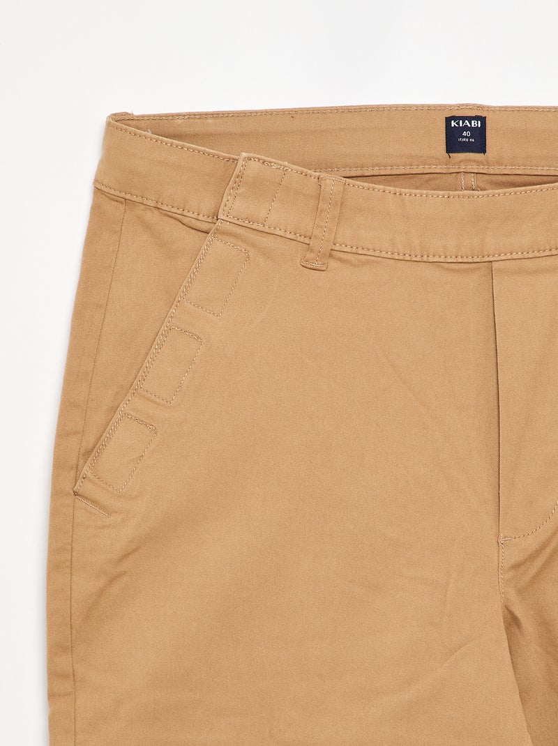 Pantalon chino - collection facile à enfiler Beige - Kiabi