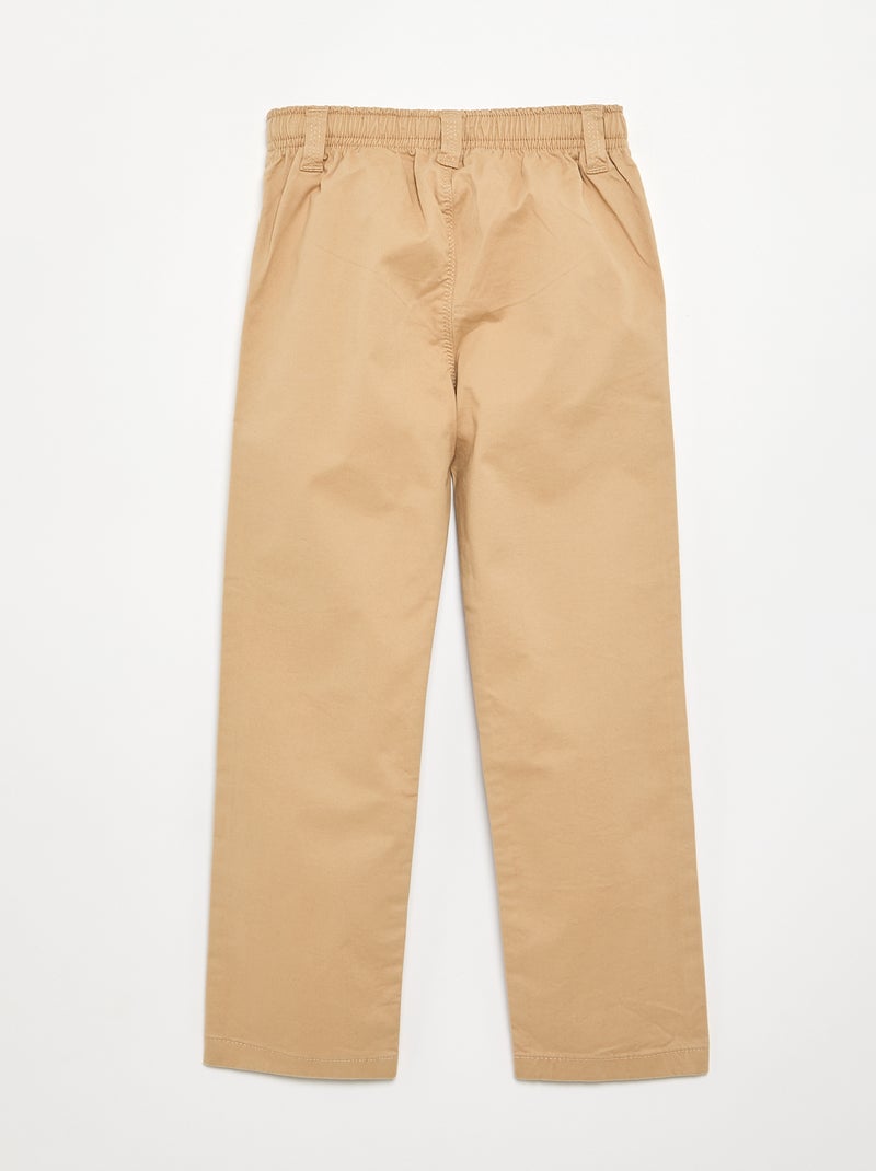 Pantalon chino - collection facile à enfiler Beige - Kiabi