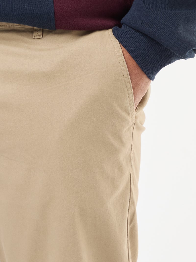 Pantalon chino droit - L30 Beige - Kiabi