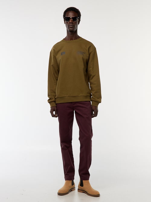 Pantalon chino en twill - Kiabi