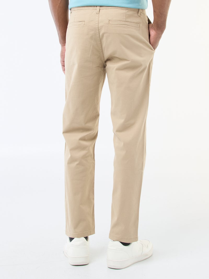 Pantalon chino regular - L30 Beige - Kiabi