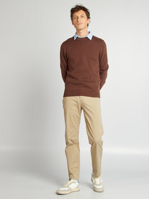 Pantalon chino regular - L32 - Kiabi