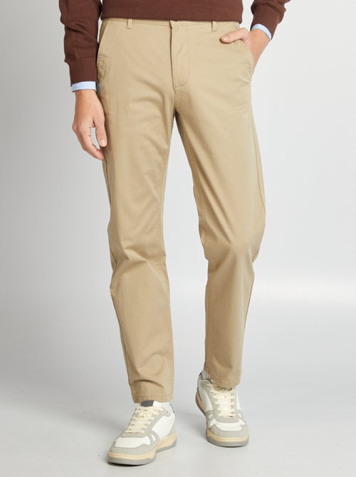 Pantalon chino regular - L32 - Kiabi