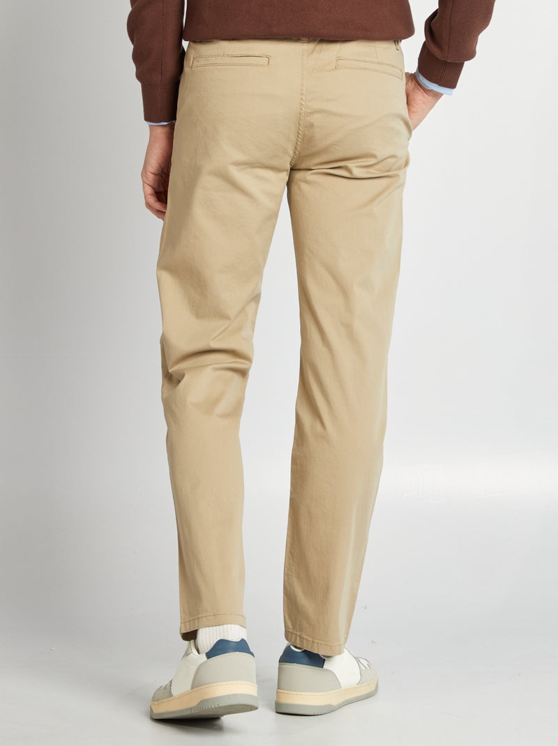 Pantalon chino regular - L32 Beige - Kiabi