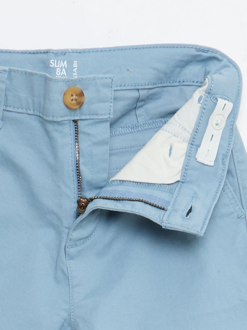 Pantalon chino slim Bleu - Kiabi