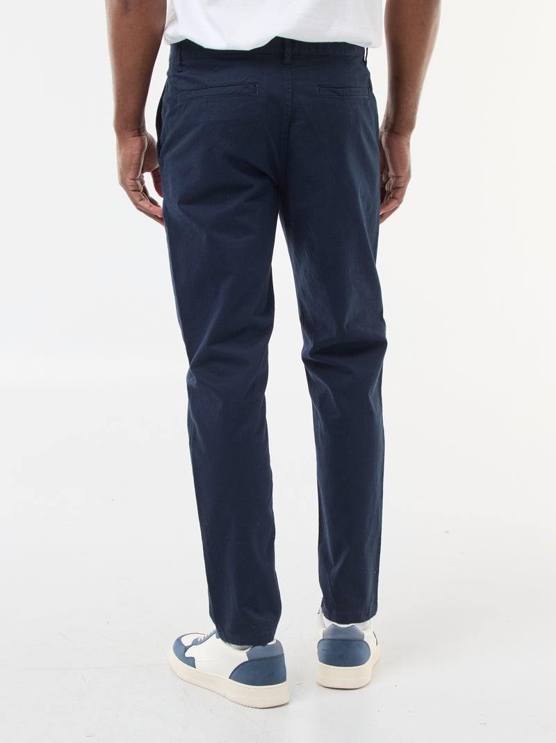 Pantalon chino slim L30 Bleu marine - Kiabi