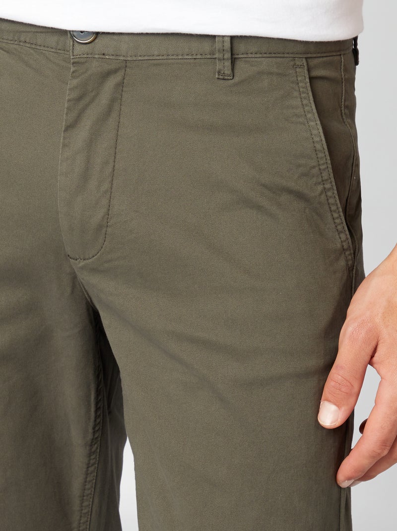 Pantalon chino slim vert foncé - Kiabi