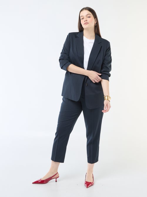 Pantalon cigarette avec ouverture par crochet et zippée - Kiabi