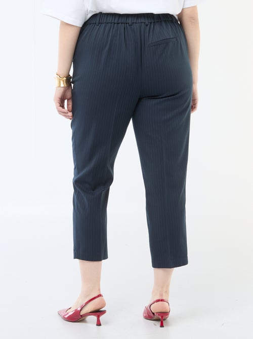 Pantalon cigarette avec ouverture par crochet et zippée - Kiabi