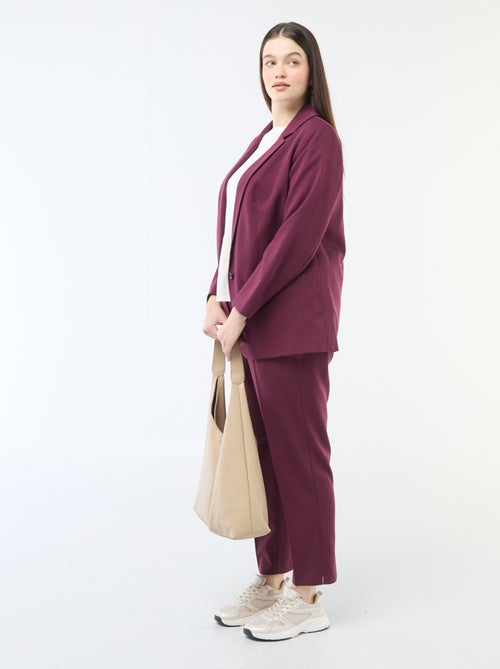 Pantalon cigarette avec ouverture par crochet et zippée - Kiabi