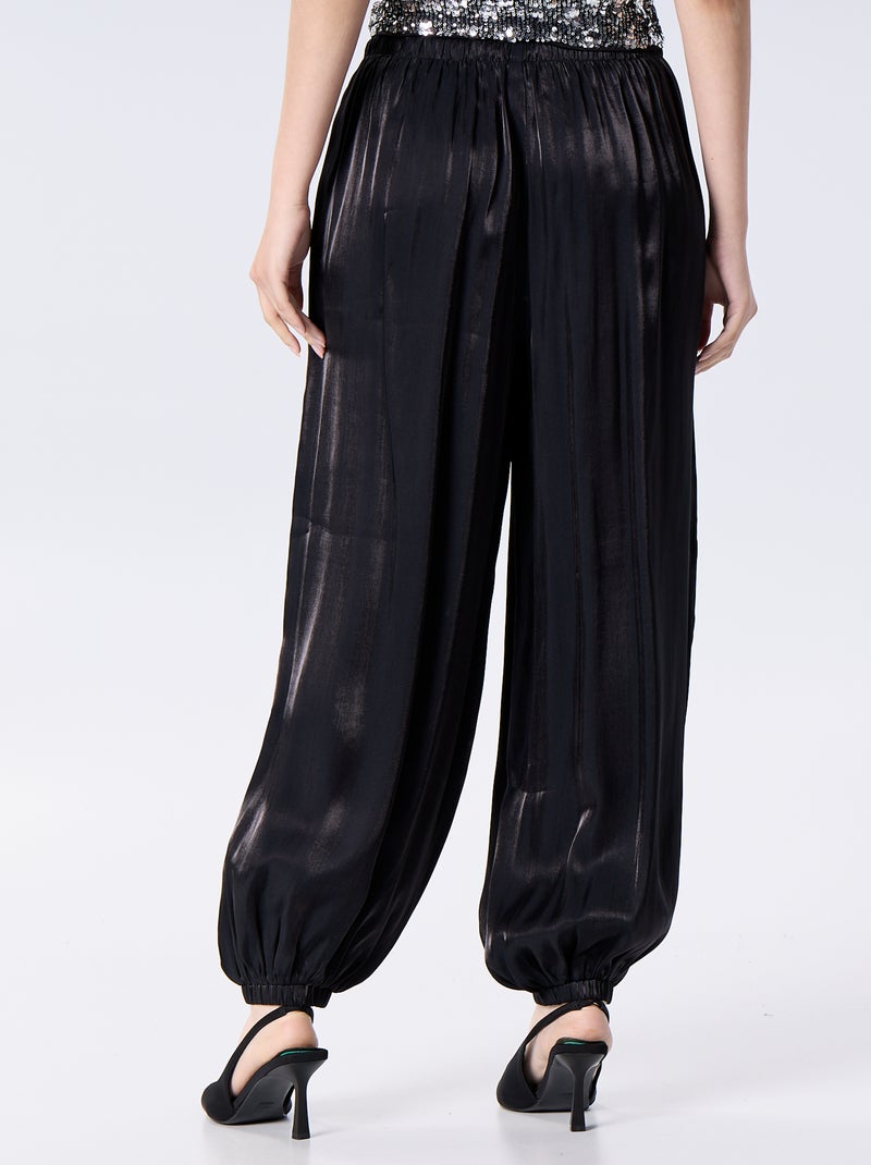Pantalon coupe large forme balloon Noir - Kiabi