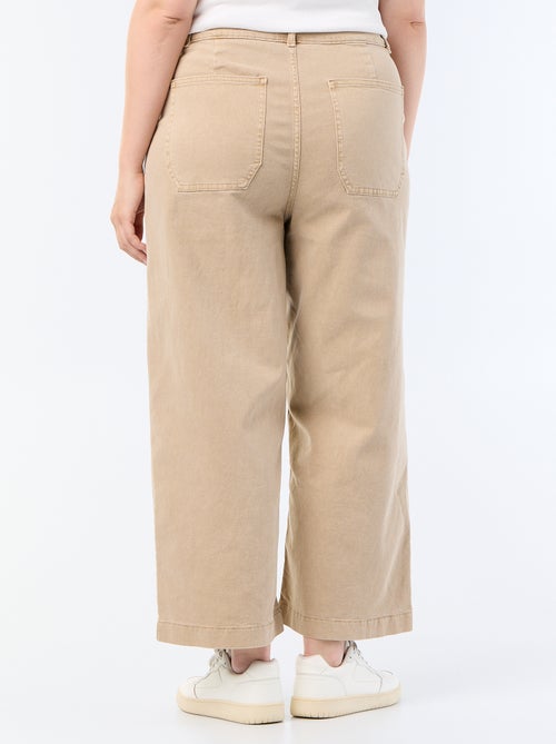 Pantalon coupe large / wide leg taille standard - Kiabi