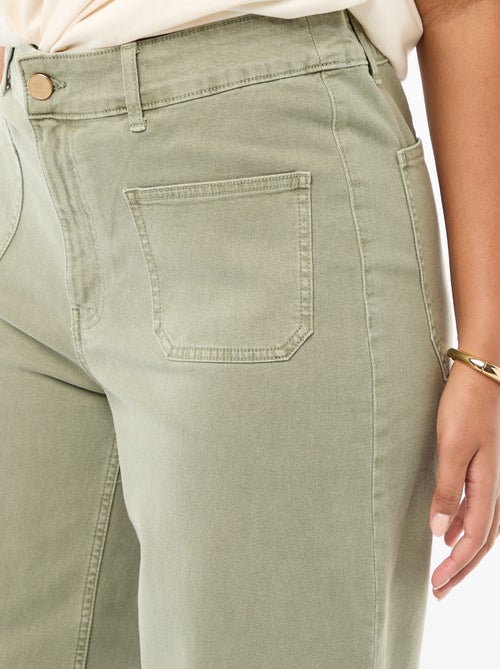 Pantalon coupe large / wide leg taille standard - Kiabi