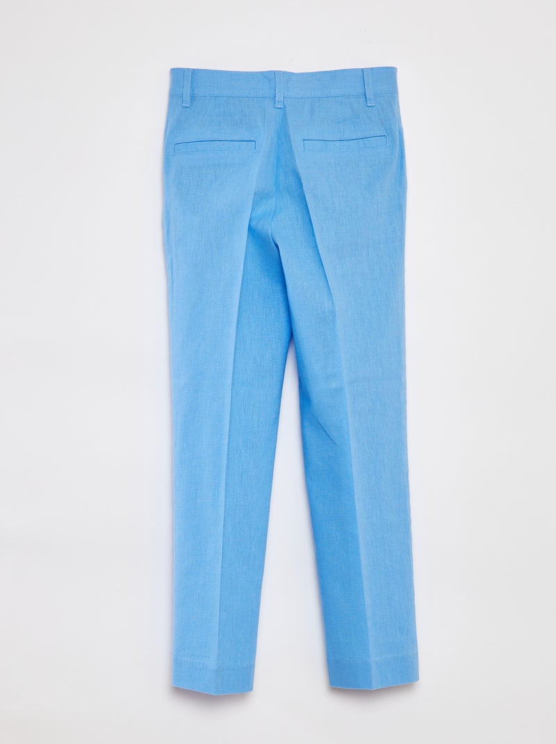 Pantalon de costume ajustable BLEU - Kiabi