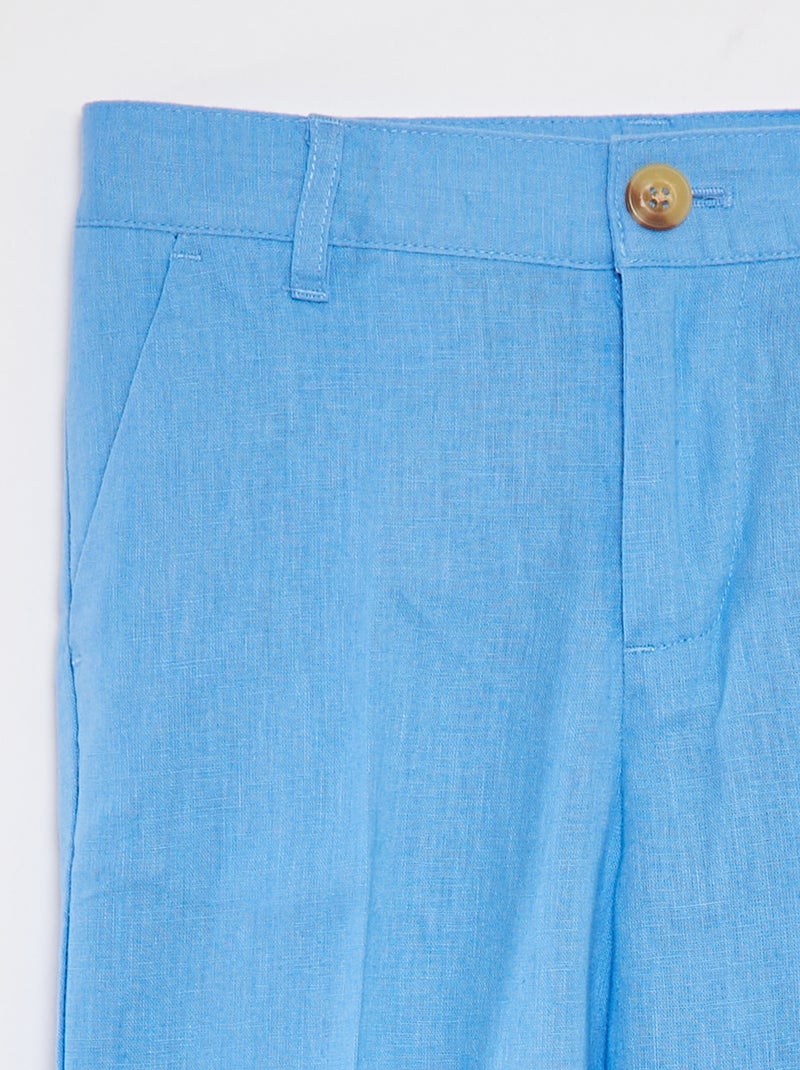 Pantalon de costume ajustable BLEU - Kiabi