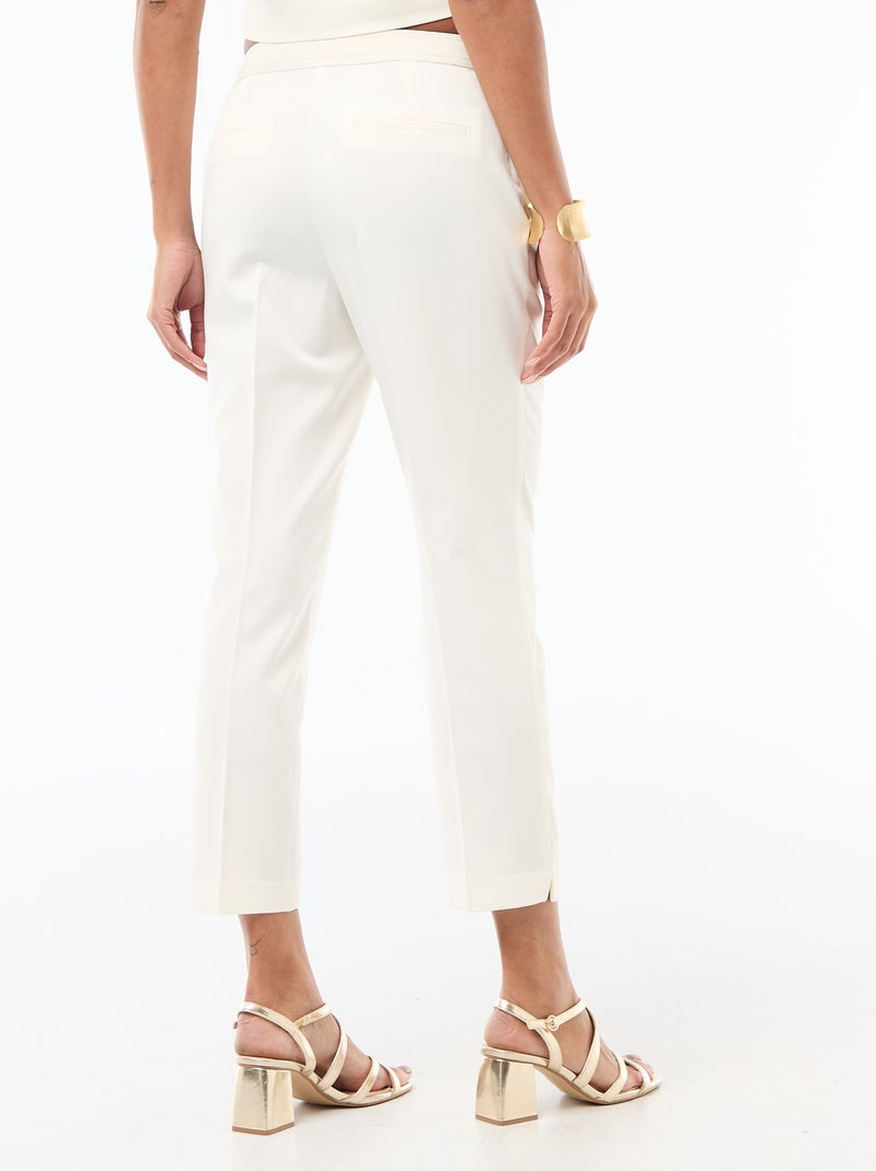 Pantalon de costume droit uni Blanc - Kiabi