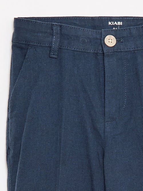 Pantalon de costume en lin mélangé - Kiabi