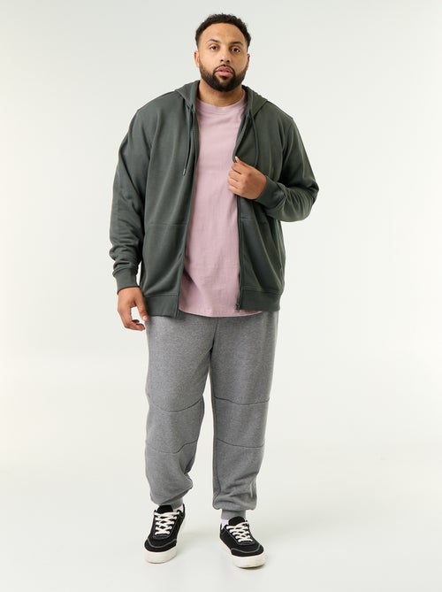 Pantalon de jogging avec bas resserré et poches zippées - Kiabi