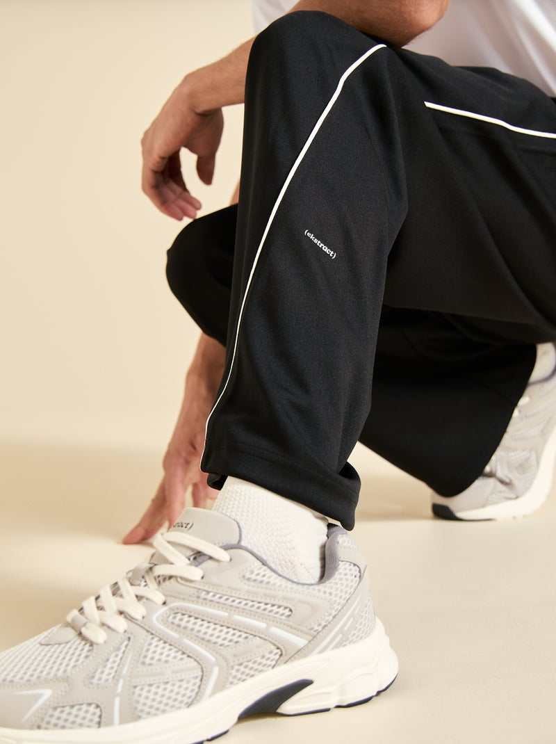 Pantalon de jogging avec poches zippées (ekstract) Noir - Kiabi
