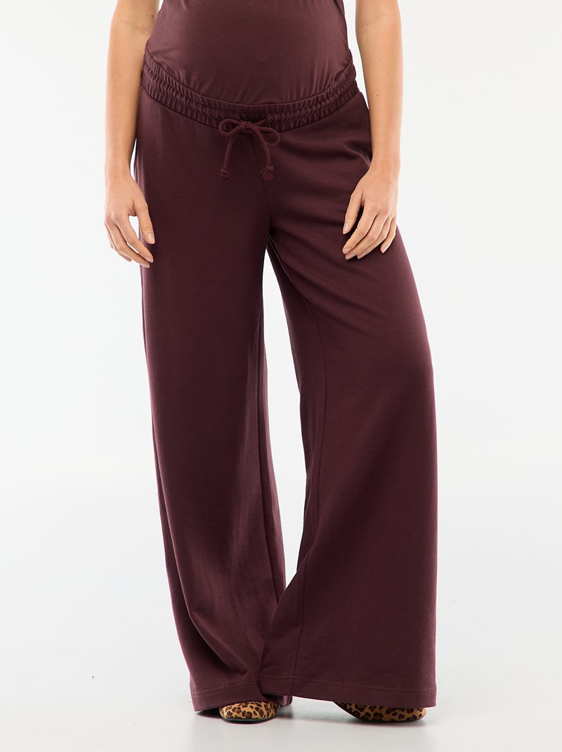 Pantalon de jogging de maternité Prune - Kiabi