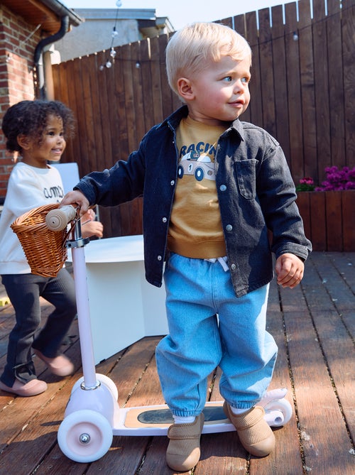 Pantalon de jogging en denim - Kiabi