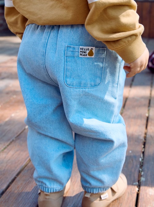 Pantalon de jogging en denim - Kiabi