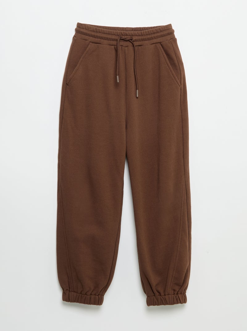 Pantalon de jogging en French Terry Marron - Kiabi