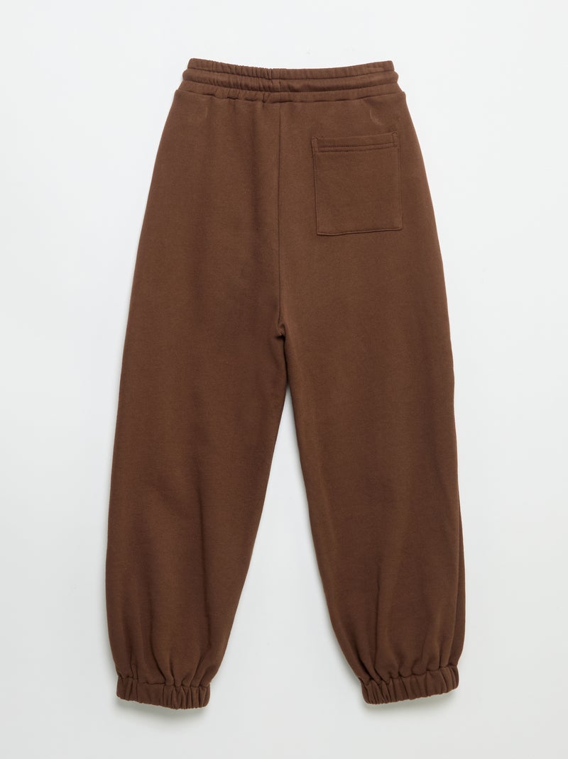 Pantalon de jogging en French Terry Marron - Kiabi