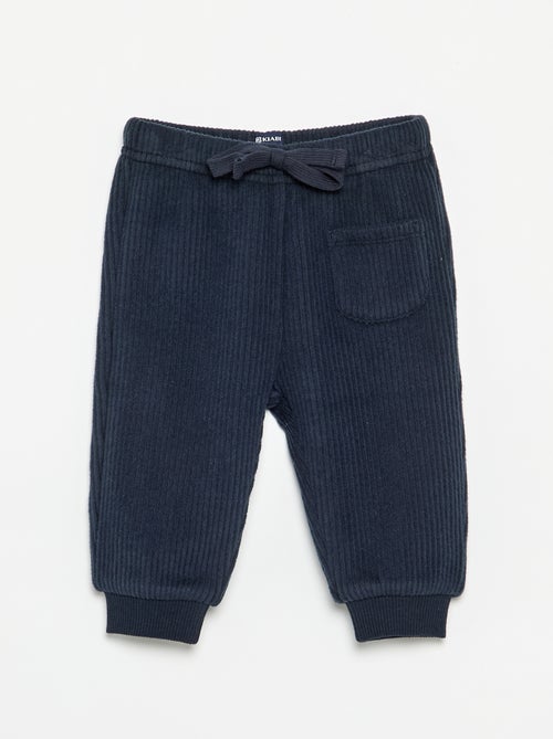 Pantalon de jogging en maille côtelée - Kiabi