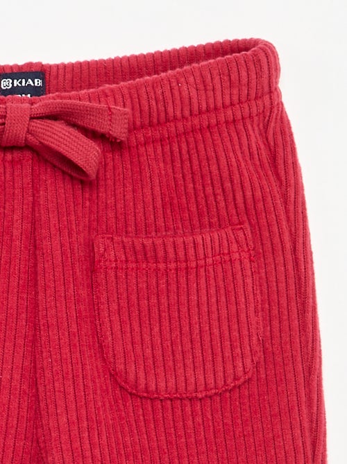 Pantalon de jogging en maille côtelée - Kiabi