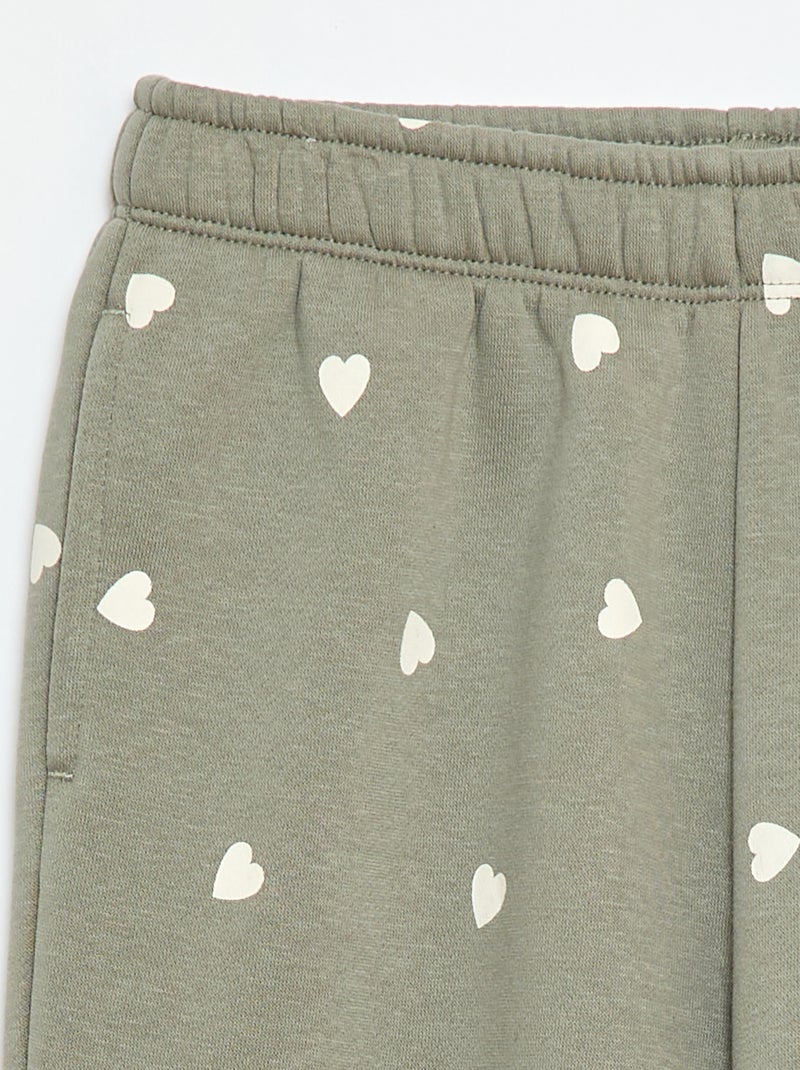 Pantalon de jogging en molleton gratté Vert - Kiabi