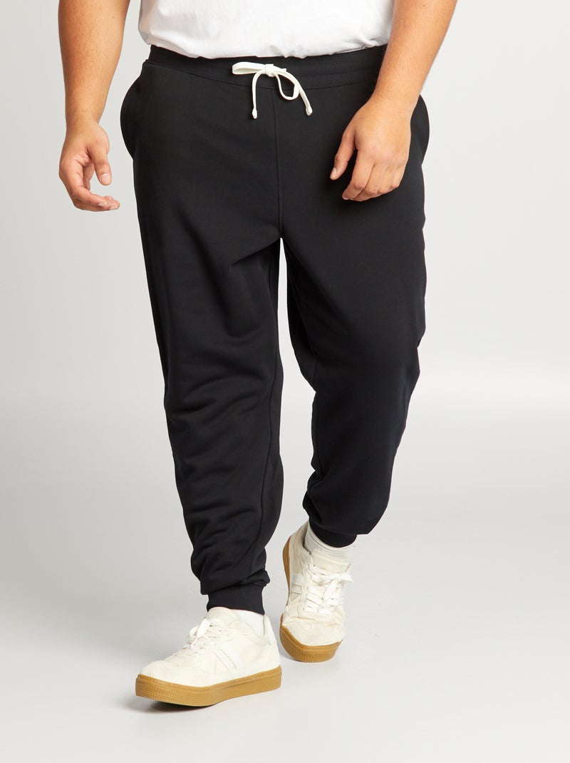 Pantalon de jogging en molleton Noir - Kiabi
