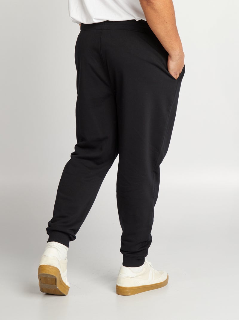 Pantalon de jogging en molleton Noir - Kiabi