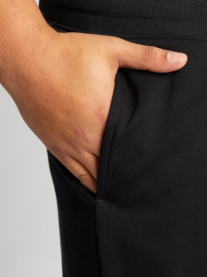 Pantalon de jogging en molleton Noir - Kiabi