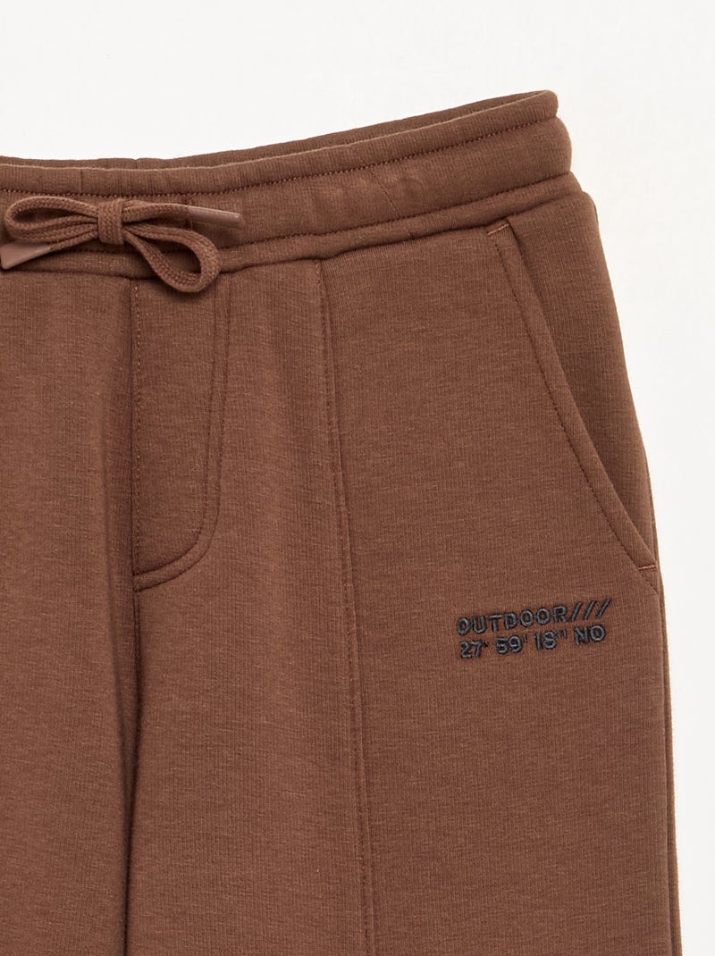 Pantalon de jogging en polaire Marron - Kiabi