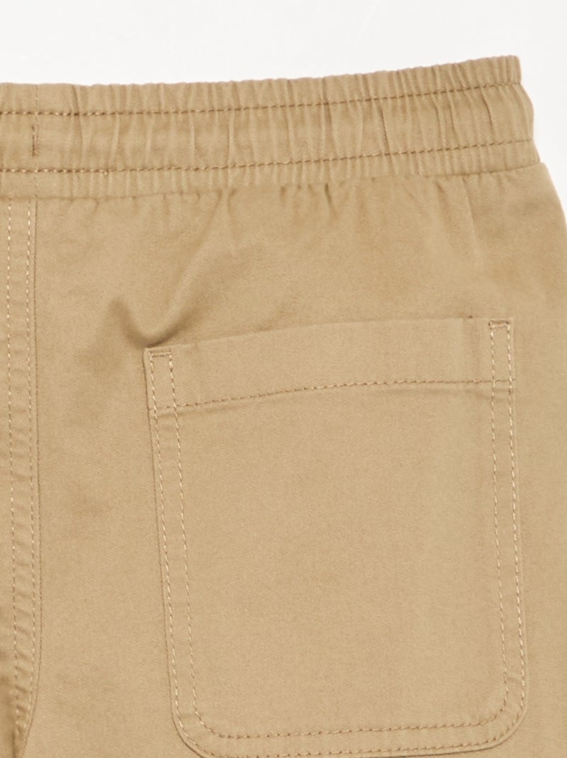 Pantalon de jogging en twill Beige - Kiabi