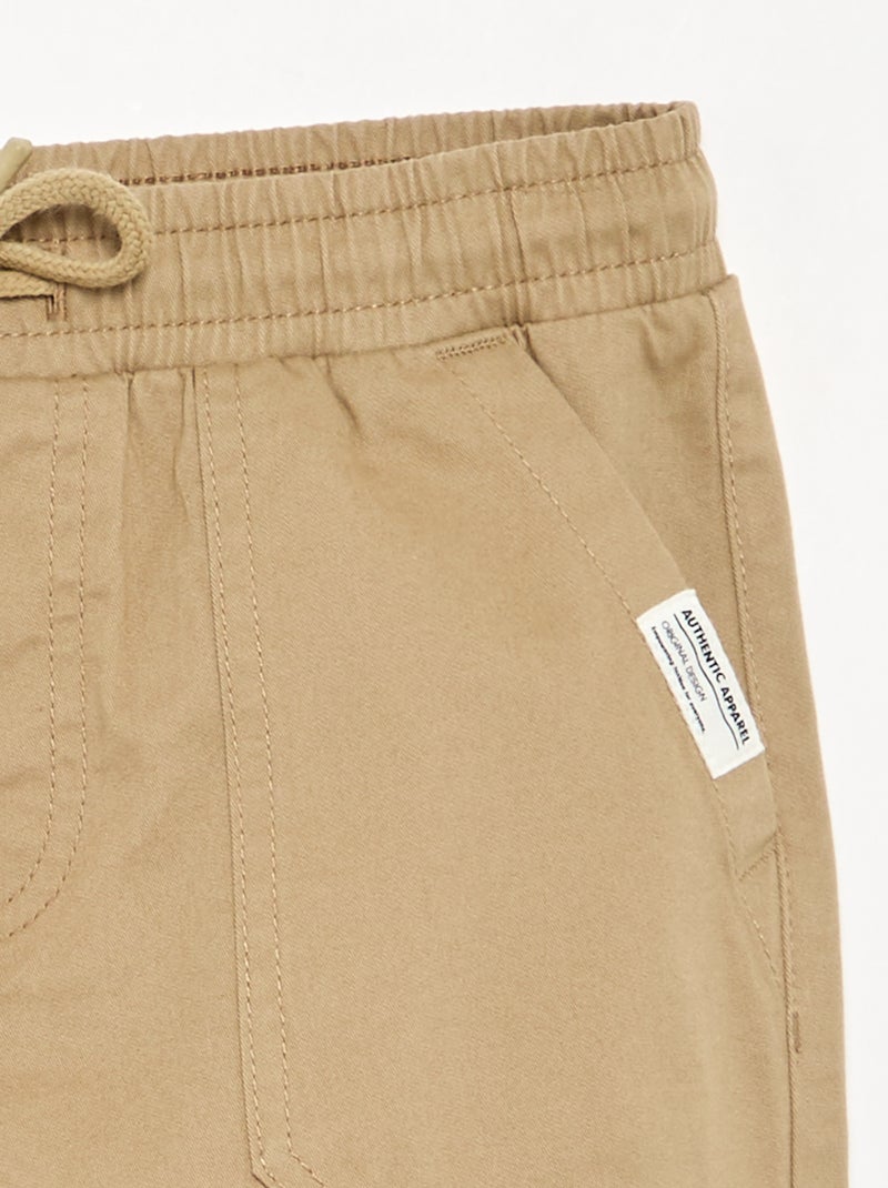 Pantalon de jogging en twill Beige - Kiabi