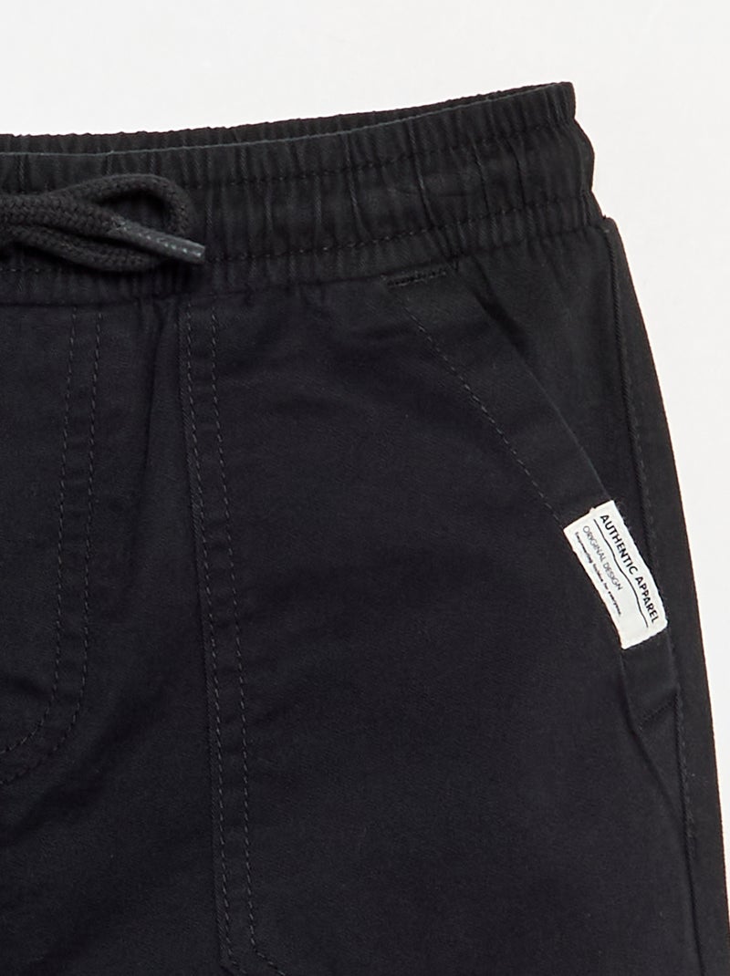 Pantalon de jogging en twill Noir - Kiabi