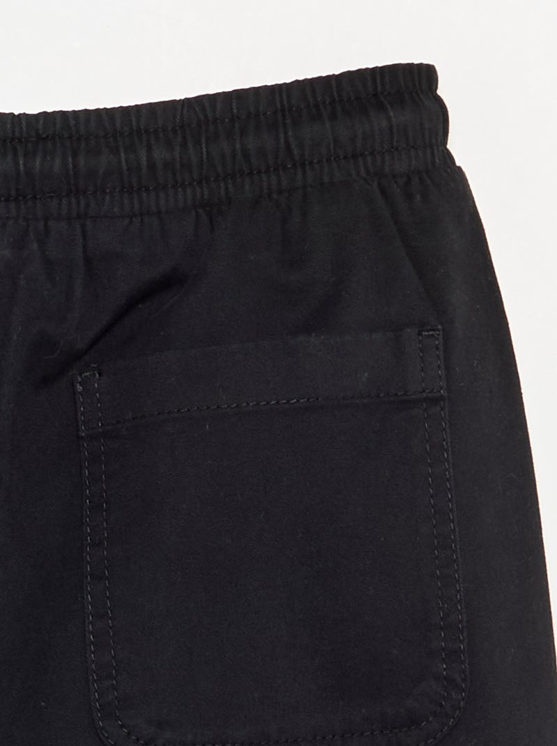 Pantalon de jogging en twill Noir - Kiabi