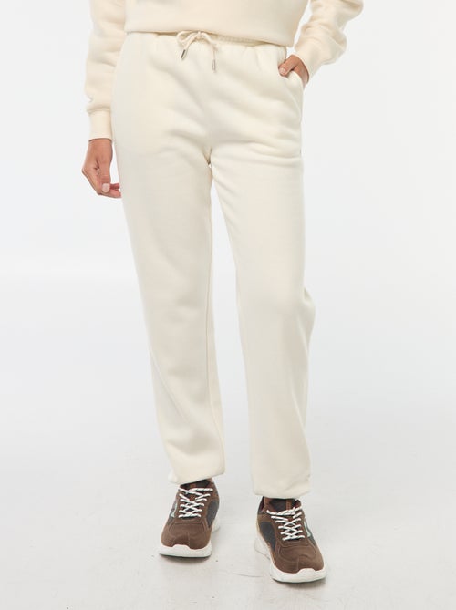 Pantalon de jogging femme uni en maille lourde - Kiabi