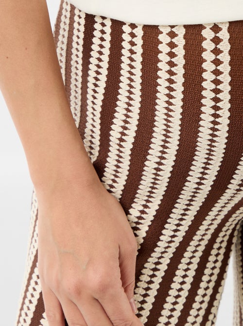 Pantalon de maternité en maille rayé - Kiabi