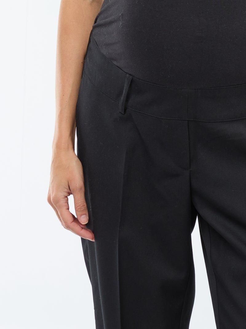 Pantalon de maternité large en maille Milano Noir - Kiabi